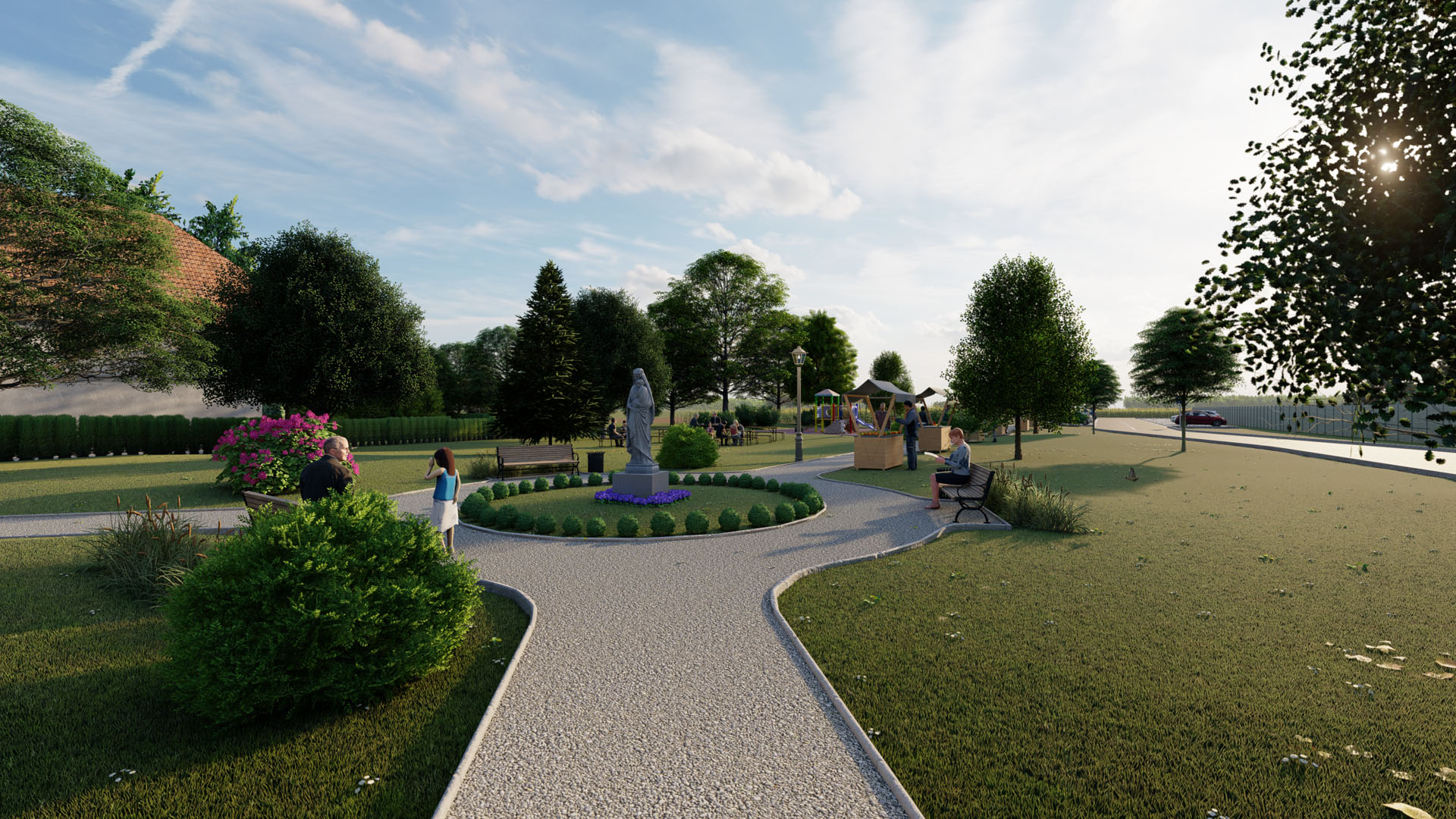 Parkiralište uz župnu crkvu u Martijancu