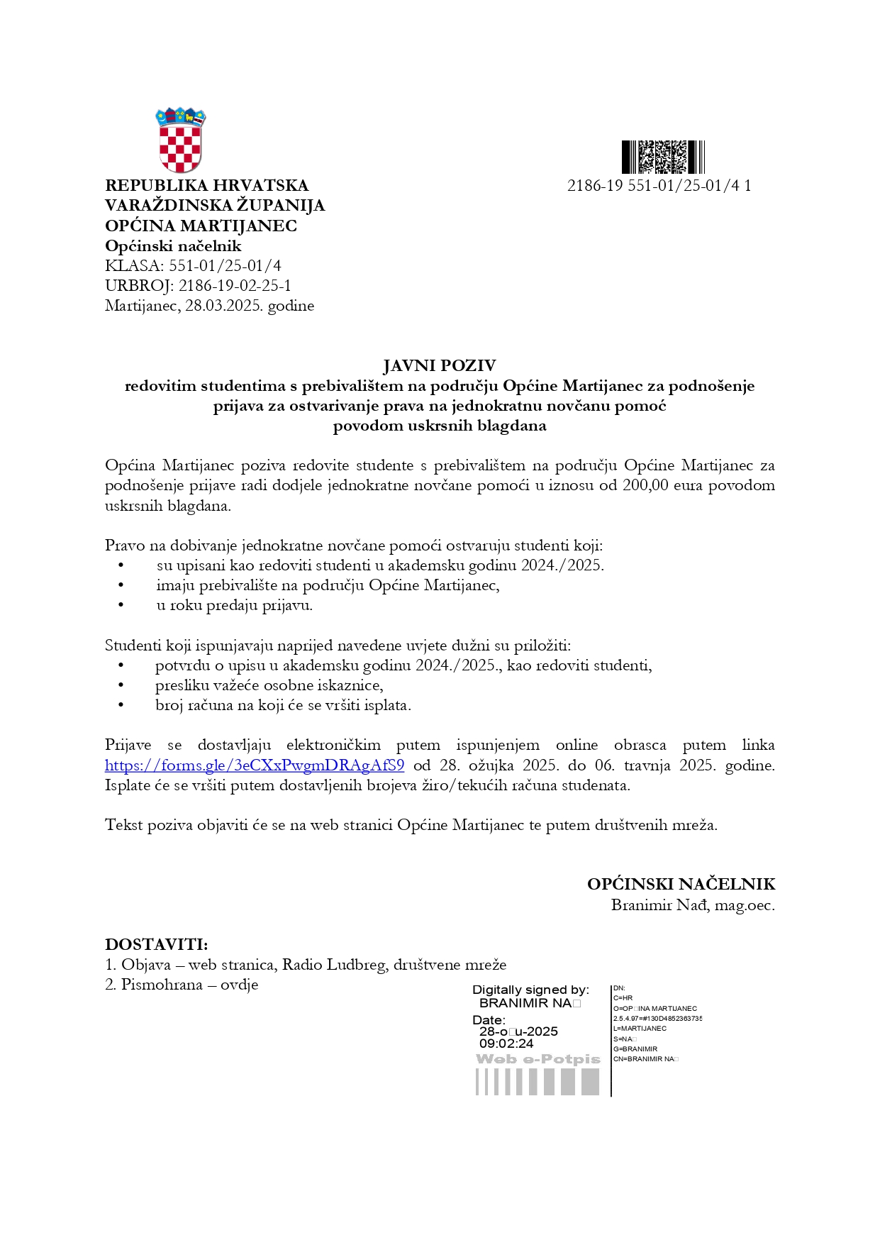 USKRSNICE ZA STUDENTE