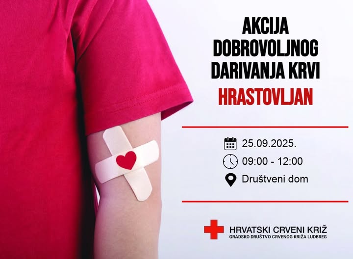 Akcija dobrovoljnog darivanja krvi Hrastovljan
