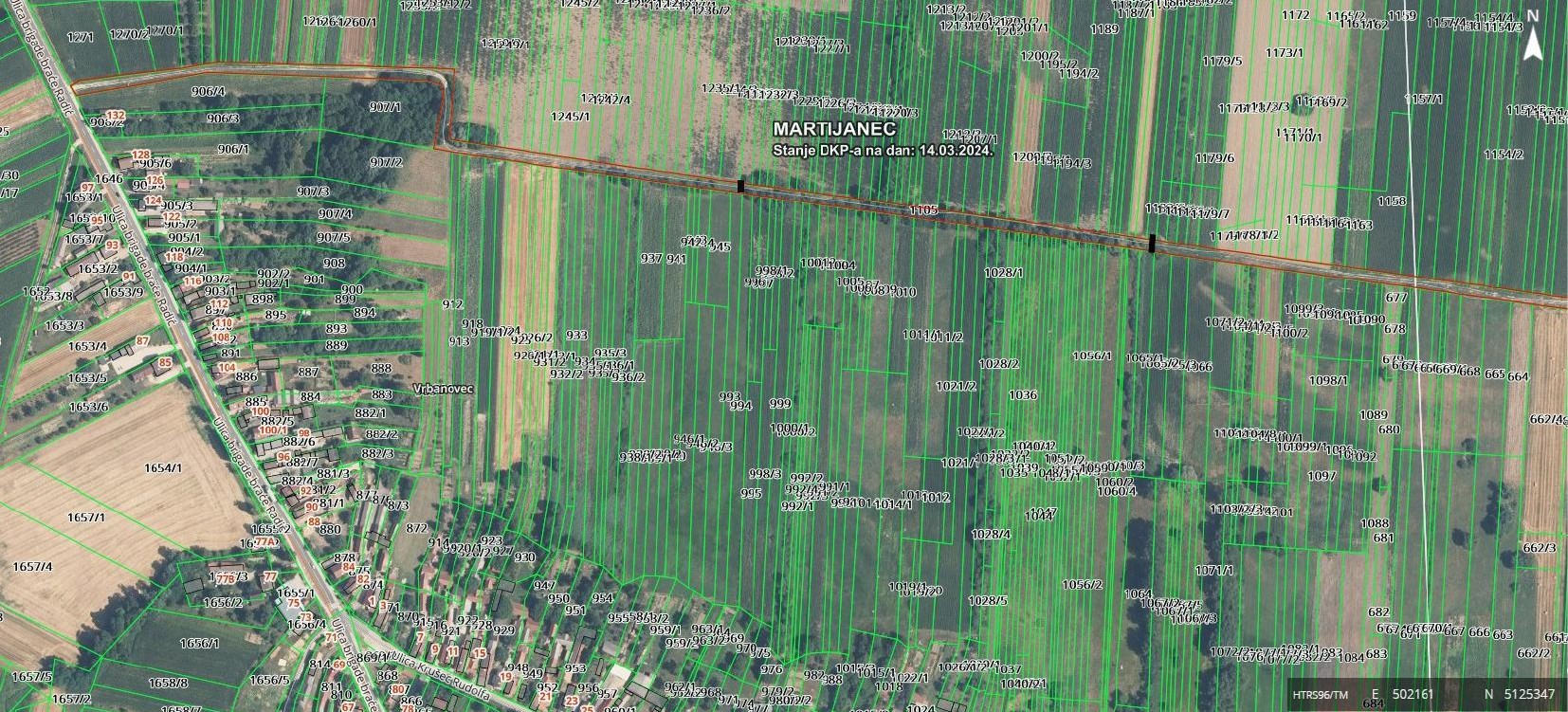 Obavijest o uređenju puta kč. br. 1105 k.o. Martijanec (Vrbanovec – Sudovčina – put u Grušnici) od kč. br. 1065/1 do 934 k.o. Martijanec
