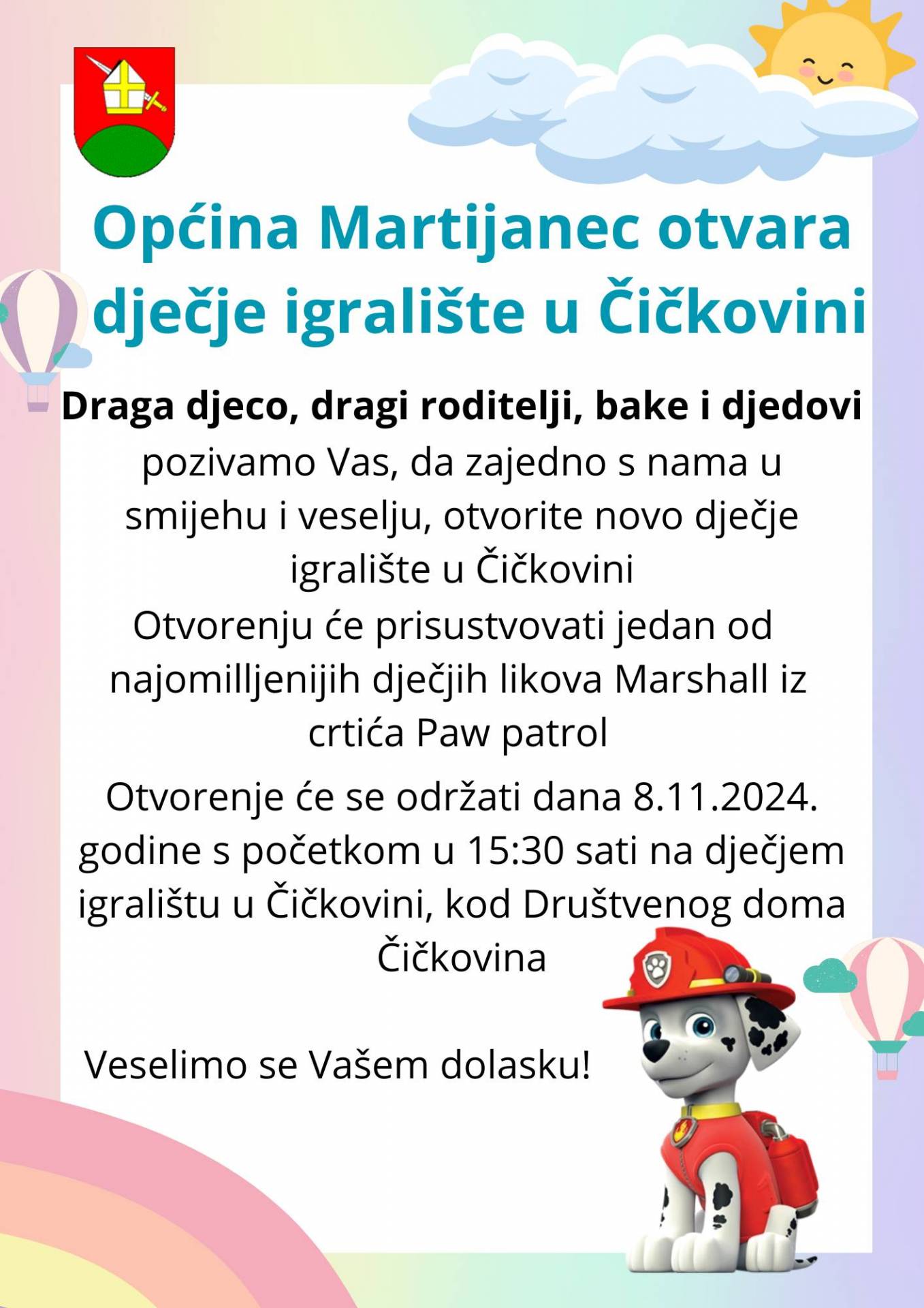 OTVORENJE NOVOG DJEČJEG IGRALIŠTA U ČIČKOVINI