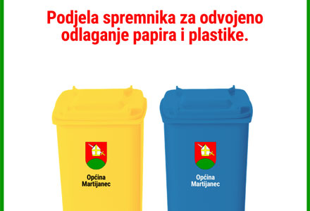 Podjela spremnika za papir i plastiku