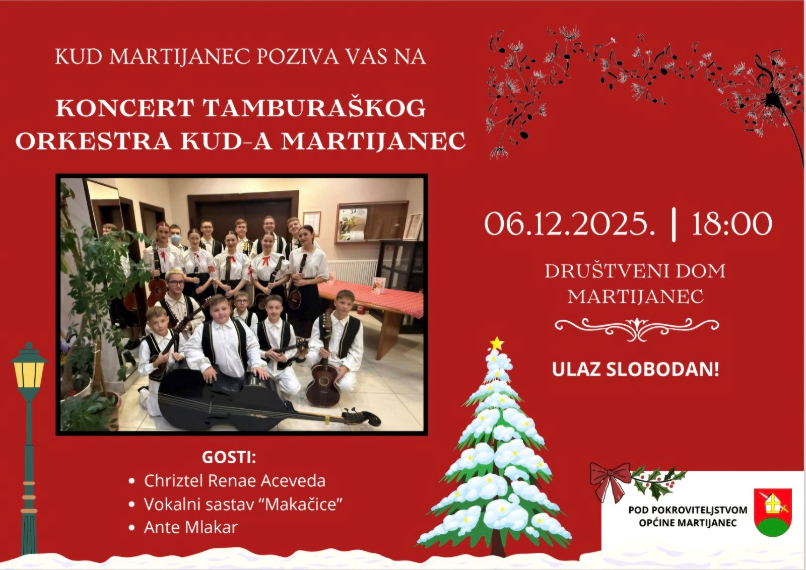 Vidimo se u subotu na koncertu TO KUD-a Martijanec!