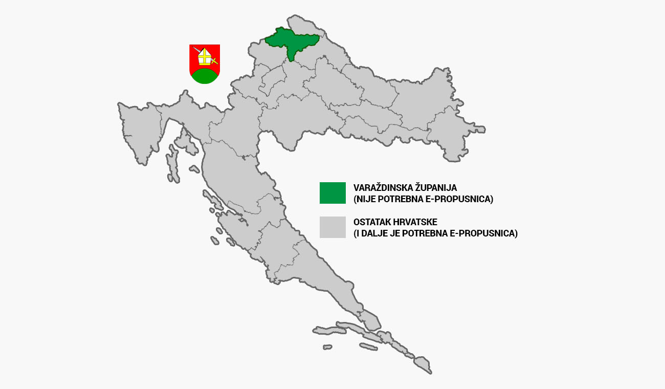Dozvoljeno kretanje unutar Varaždinske županije bez e-Propusnica